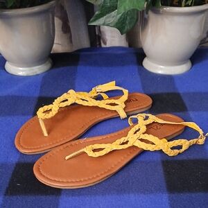 Rue21 Yellow Braided Sandals